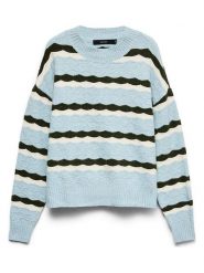 Vero Moda Sweter w kolorze błękitno-czarnym rozmiar: XS. Niebieskie swetry klasyczne damskie Vero Moda, xs, bez kołnierzyka. Za 149.95 zł.