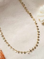 Lodie Silver Pozłacany naszyjnik z elementami ozdobnymi - dł. 45 cm rozmiar: onesize. Szare naszyjniki damskie Lodie Silver, metalowe. Za 82.99 zł.