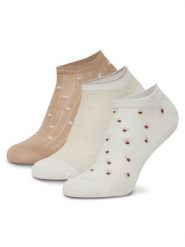 Nine West Skarpety krótkie KR_NW_FRESITA_Z_SS25 (3 PACK) Beżowy. Brązowe skarpetki damskie Nine West, bez wzorów, z bawełny. Za 39.99 zł.