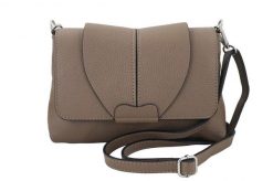 Listonoszka skórzana BARBERINI'S c. beżowa 953-9. Brązowe shopper bag damskie Barberinis, z aplikacjami, ze skóry, małe, zdobione, bez dodatków. Za 189.99 zł.