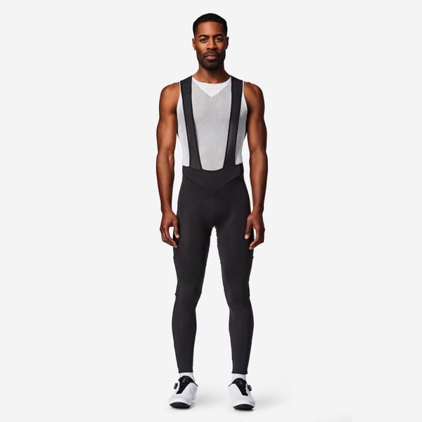 Spodnie rowerowe szosowe Van Rysel EDR Discover 2 zimowe. Czarne szorty męskie VAN RYSEL, na zimę, bez wzorów, z materiału. Za 159.99 zł.