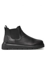 ECCO Sztyblety 216233-01001_37 Czarny. Czarne botki damskie ECCO, ze skóry, bez obcasa, na płaskiej podeszwie, bez zapięcia. Za 1,199.99 zł.
