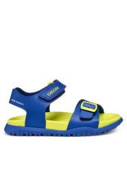 Geox Sandały J Fusbetto Bo J35HMA 000BC CK42H S Niebieski. Niebieskie sandały chłopięce Geox, ze skóry, bez zapięcia. Za 199.99 zł.