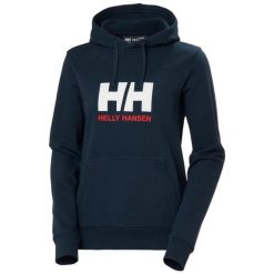 Bluza damska z kapturem Helly Hansen Logo. Niebieskie bluzy z kapturem damskie Helly Hansen, na zimę. Za 388.00 zł.