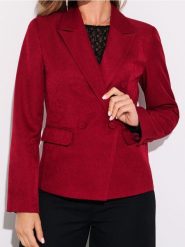 Taliowany żakiet - koralowy. Pomarańczowe marynarki i żakiety damskie Sinsay, l, bez wzorów. Za 79.99 zł.