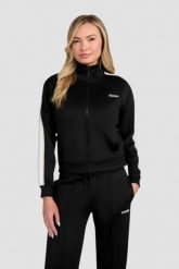 GUESS Czarna damska bluza z lampasami Yarrow. Czarne bluzy bez kaptura damskie Guess, s. W wyprzedaży za 274.99 zł.