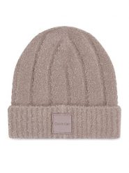 Calvin Klein Czapka Modern Patch Chunky K60K612596 Beżowy. Brązowe czapki zimowe damskie CALVIN KLEIN, z materiału. Za 209.99 zł.
