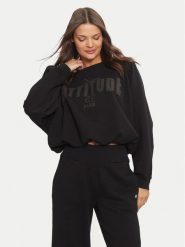 Deha Bluza C12050 Czarny Loose Fit. Czarne bluzy bez kaptura damskie Deha, s, z bawełny. Za 299.99 zł.