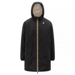 Parka K-Way LE VRAI 4.0 EIFFEL EAST ORSETTO. Czarne parki damskie k-way, m, bez wzorów, z materiału. Za 1,207.70 zł.