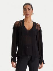 Patrizia Pepe Bluzka 8C0859/A692-K103 Czarny Regular Fit. Czarne topy sportowe damskie Patrizia Pepe, bez wzorów, z wiskozy, bez ramiączek. Za 1,299.00 zł.