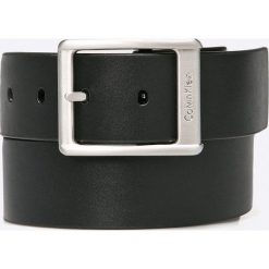 Calvin Klein Jeans - Pasek skórzany. Czarne paski męskie Calvin Klein Jeans, bez wzorów, z jeansu. W wyprzedaży za 139.90 zł.
