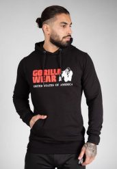 Classic Bluza z kapturem - Czarny. Czarne bluzy sportowe męskie GORILLA WEAR, m, z bawełny. Za 301.00 zł.