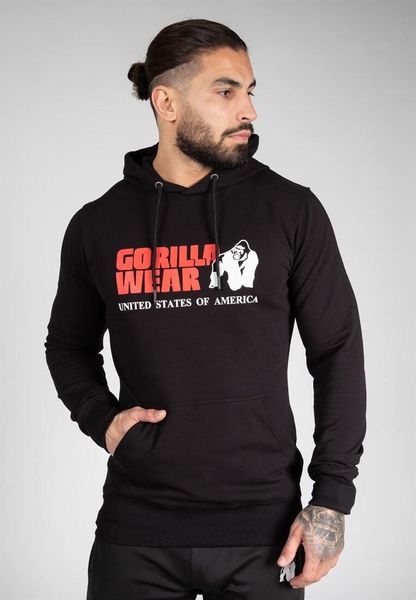 Classic Bluza z kapturem - Czarny. Czarne bluzy sportowe męskie GORILLA WEAR, m, z bawełny. Za 301.00 zł.