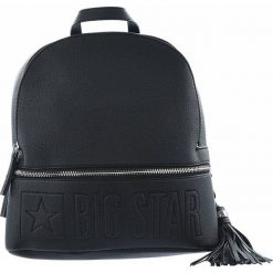 Czarny Stylowy Plecak Damski Big Star. Czarne plecaki damskie Big Star Accessories, bez wzorów, ze skóry ekologicznej, biznesowe. Za 219.00 zł.