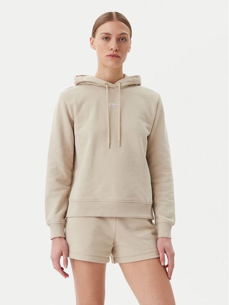 Calvin Klein Jeans Bluza Placed Institutional J20J225364 Beżowy Regular Fit. Brązowe bluzy bez kaptura damskie Calvin Klein Jeans, m, z bawełny. Za 249.99 zł.