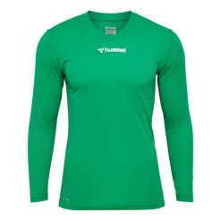 Koszulka z długim rękawem Hummel BL Essential. Zielone t-shirty damskie HUMMEL, bez wzorów, bez kołnierzyka. Za 153.50 zł.