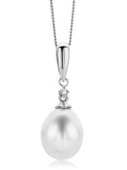 Diamant Exquis Złoty naszyjnik z zawieszką - dł. 45 cm rozmiar: onesize. Białe naszyjniki damskie Diamant Exquis, złote. Za 1,087.99 zł.