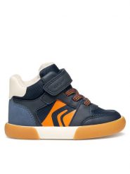 Geox Sneakersy B Gisli B561NA 0MEFU C4218 M Granatowy. Niebieskie buty sportowe chłopięce Geox, bez wzorów, ze skóry, bez zapięcia. Za 139.99 zł.