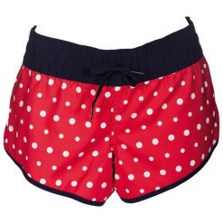 Spodenki kobiece Arena Dots Short. Czerwone szorty damskie Arena, bez wzorów, z materiału. Za 89.00 zł.