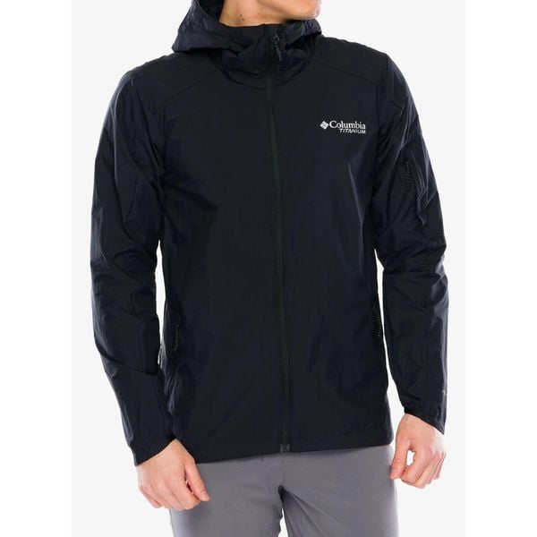 Kurtka przeciwwiatrowa męska Columbia Loop Trail II Windbreaker. Czarne kurtki męskie Columbia, m, bez wzorów, z softshellu, sportowe, bez kaptura. W wyprzedaży za 339.99 zł.