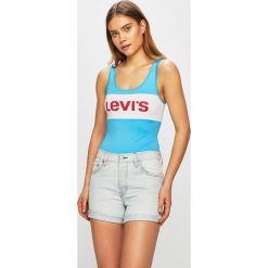 Levi's - Top. Brązowe topy damskie Levi's, l, bez wzorów, z dzianiny, bez kołnierzyka. W wyprzedaży za 59.90 zł.