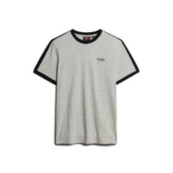 T-shirt z retro logo Superdry Essential. Czarne t-shirty męskie Superdry., m, bez wzorów, z bawełny, bez kołnierzyka. Za 140.45 zł.