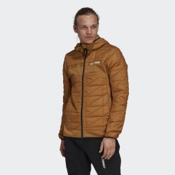 Kurtka adidas Terrex Multi Primegreen Hybrid Insulated. Brązowe kurtki męskie Adidas, m, bez wzorów, z puchu, sportowe, bez kaptura. Za 375.85 zł.