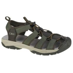 Sandały CMP Sahiph Hiking Sandal 30Q9517-E980 zielone. Zielone sandały męskie z gumy, bez zapięcia. Za 373.46 zł.