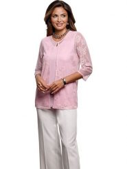 WITT WEIDEN Bluzka w kolorze jasnoróżowym rozmiar: 38. Różowe bluzki damskie WITT WEIDEN, bez wzorów, z koronki, bez kołnierzyka, bez ramiączek. Za 109.00 zł.