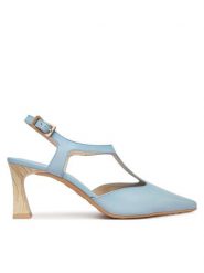 Hispanitas Czółenka HV264756 C011 Niebieski. Niebieskie czółenka damskie Hispanitas, bez wzorów, z materiału, bez obcasa. Za 659.99 zł.