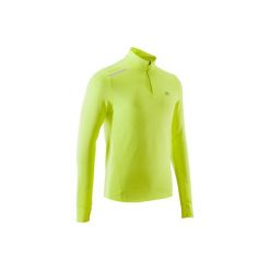 Bluza do biegania RUN WARM męska. Białe bluzy bez kaptura męskie KALENJI, l, z elastanu. Za 39.99 zł.