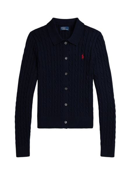 Polo Ralph Lauren Kardigan 211971881501 Granatowy Slim Fit. Niebieskie kardigany damskie Polo Ralph Lauren, m, bez wzorów, z bawełny. Za 1,199.00 zł.