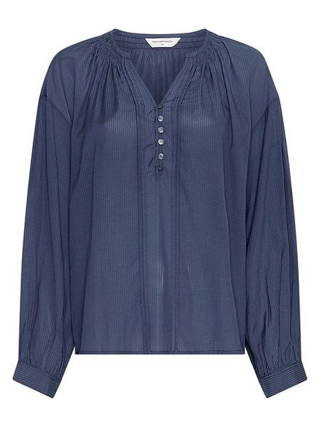 MOSS COPENHAGEN Bluzka "Gabrielle" w kolorze granatowym rozmiar: S/M. Niebieskie bluzki damskie MOSS COPENHAGEN, m, bez wzorów, bez kołnierzyka, bez ramiączek. Za 204.95 zł.
