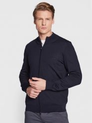 Boss Kardigan Balonso_L 50476347 Granatowy Regular Fit. Niebieskie kardigany męskie Boss, l, bez wzorów, z wełny, bez kołnierzyka. Za 759.99 zł.