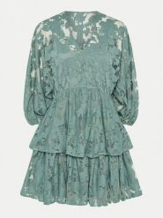 YAS Sukienka koktajlowa Miri 26036644 Zielony Regular Fit. Zielone sukienki damskie YAS, bez wzorów, z syntetyku, wizytowe, bez kołnierzyka, bez ramiączek. Za 259.99 zł.