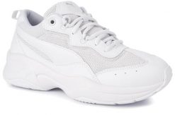 Damskie buty sportowe sneakersy białe PUMA CILIA. Białe buty sportowe na co dzień damskie Puma, bez wzorów, z materiału, trekkingowe. Za 165.00 zł.
