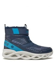 Skechers Sneakersy Twisted-Brights 401651L/NVBL Granatowy. Niebieskie buty sportowe chłopięce Skechers, z materiału, bez zapięcia. Za 209.99 zł.