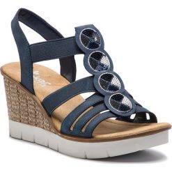 Sandały RIEKER 65515-14. Sandały damskie Rieker, bez wzorów, bez obcasa. Za 229.99 zł.