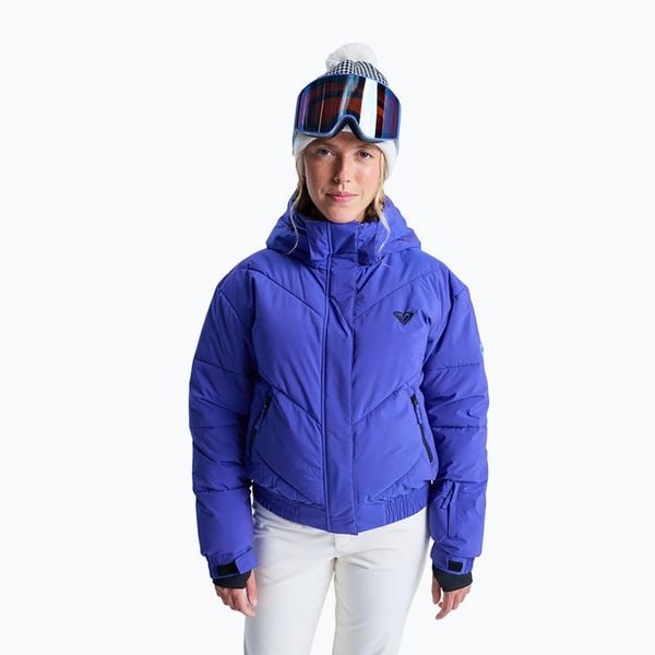 Kurtka snowboardowa damska ROXY Snow Shimmer. Niebieskie kurtki narciarskie i snowboardowe damskie Roxy, l, bez wzorów, z materiału, bez kaptura, snowboardowy. Za 799.99 zł.