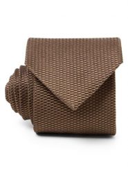 Finshley & Harding Krawat Mężczyźni Jedwab brązowy, ONE SIZE. Brązowe krawaty i muchy męskie Finshley & Harding, bez wzorów, z jedwabiu, eleganckie. Za 179.95 zł.