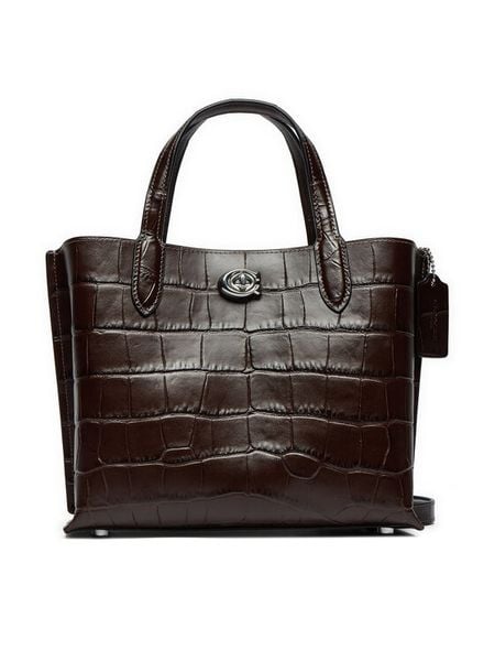 Coach Torebka Croc Wlw C8632 Brązowy. Brązowe torebki klasyczne damskie Coach, bez wzorów, ze skóry, bez dodatków. Za 1,749.00 zł.