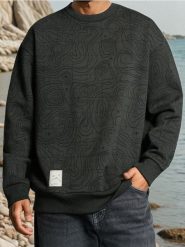 Bluza crewneck ze wzorem - zielony. Zielone bluzy bez kaptura męskie Sinsay, l. Za 39.99 zł.