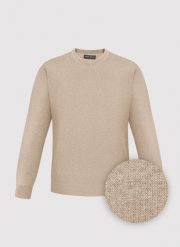 PAKO LORENTE - Beżowy sweter męski v-neck. Brązowe swetry męskie Pako Lorente, na jesień, m, bez wzorów, z bawełny, bez kołnierzyka. Za 199.99 zł.