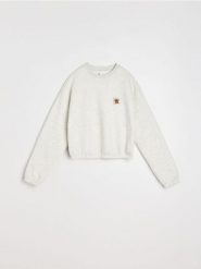 Bluza crewneck z naszywką - szary. Szare bluzy bez kaptura damskie Sinsay, l. Za 39.99 zł.