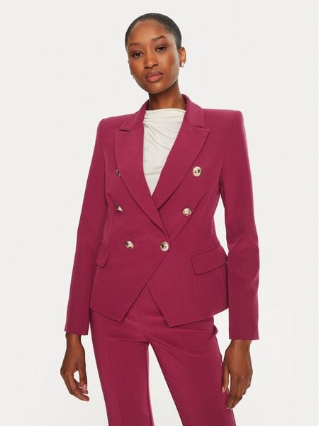 Rinascimento Marynarka CFC0119987003 Różowy Regular Fit. Czerwone marynarki i żakiety damskie RINASCIMENTO, l, bez wzorów, z syntetyku. Za 379.99 zł.