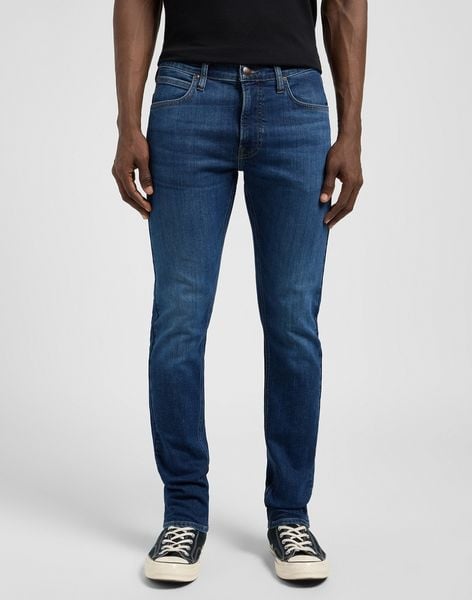 MESKIE SPODNIE JEANSOWE LEE LUKE BOBBIE 112370586. Spodnie materiałowe męskie Lee, bez wzorów, z jeansu. Za 219.99 zł.