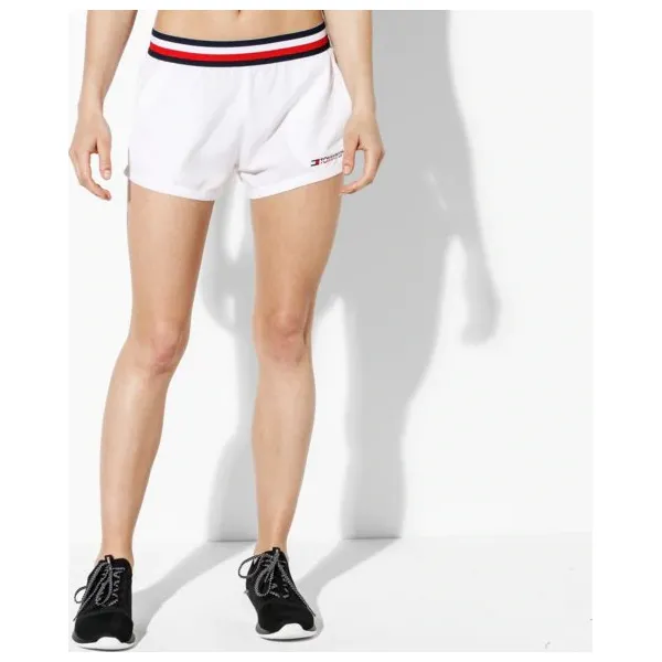 Tommy Sport Szorty Z Sygnowaną Tasiemką Na Pasku , biały, rozmiar S. Białe spodenki sportowe damskie Tommy Hilfiger, s, z materiału, na fitness i siłownię. W wyprzedaży za 139.99 zł.