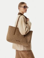 Calvin Klein Torebka Emblem Aop Jacquard LV04F3750G Khaki. Brązowe torebki klasyczne damskie CALVIN KLEIN, bez wzorów, z materiału, bez dodatków. Za 649.99 zł.