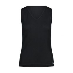 Damski tank top CMP. Czarne topy sportowe damskie CMP, s, bez wzorów, z poliesteru, bez ramiączek. Za 54.99 zł.