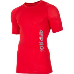 Koszulka baselayer 4FPro TSMF401 - czerwony allover. Czerwone bielizna termoaktywna męska 4f, m, bez wzorów, z jersey. W wyprzedaży za 54.99 zł.